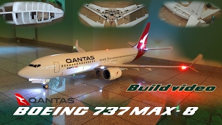 Qantas Boeing 737 MAX8 RC Airplane build video by Ramy RC [upl. by Noryk]