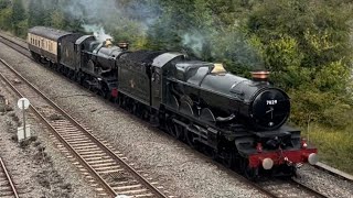 ‘7029 Clun Castle amp 5043 Earl Of Mount Edgcumbe’  Light Engine Movement   26092024 [upl. by Mamoun]