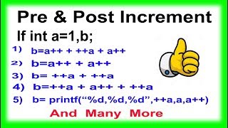 Practice Question on IncrementDecrement Operator  Postfix  Prefix Example [upl. by Kcirednek]