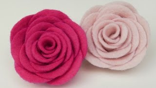 How to make Felt roses I Easy felt flower [upl. by Hyacinthie142]