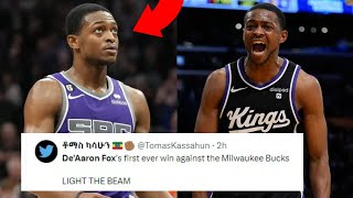 NBA REACT TO DEAARON FOX VS MILWAUKEE BUCKS  DEAARON FOX REACTIONS [upl. by Atiuqer555]