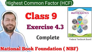 Class 9 Exercise 43 NBF Maths Ex 43 Class 9th federal board FBISE Math national Book foundation [upl. by Alliuqahs156]