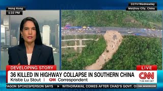 Highway collapse kills dozens in southern China [upl. by Rois]