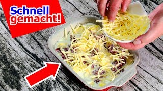 Schnell gemacht  aus der Mikrowelle  Hackfleisch Kartoffelauflauf [upl. by Chiquita]