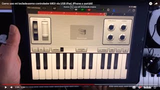 WAW Como conecto mi teclado Yamaha PSR E353 como controlador MIDI vía USB iPad iPhone Garage Band [upl. by Evvie]