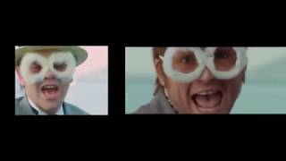 Comparison Elton John Im Still Standing Movie vs OriginalRocketman EltonJohn [upl. by Nidla]