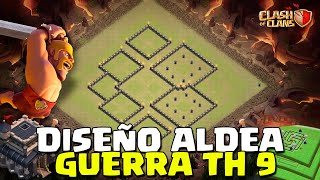 NUEVO DISEÑO GUERRA TH 9 CLASH OF CLANS [upl. by Akimahc366]