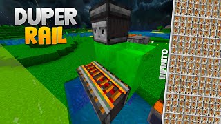 Duplicador de RAIL fácil en MINECRAFT 121  rail duper 121 java [upl. by Collie]