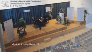 Lucilla Rose Mariotti Tchaikovsky Violin Concerto at Kocian Competition [upl. by Enirehtak526]