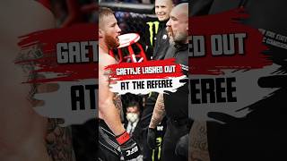 Gaethje LASHED OUT AT THE REFEREE mma [upl. by Sabella697]