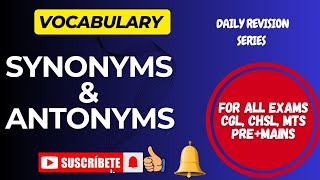 Vocab for SSC CHSL CGL MTS STENO CPO CDS NDA IB ACIO KVS TGT PGT [upl. by Eanar492]