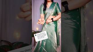 Zimmy choo Saree Draping tips 💡💚 [upl. by Gish831]