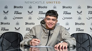 Lewis Miley signs new contract with Newcastle United [upl. by Adihsaar529]