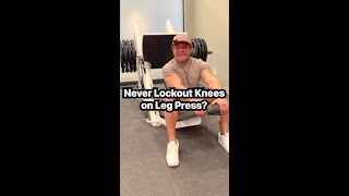 Should You Lockout Your Knees When Performing a Leg Press [upl. by Annawyt]