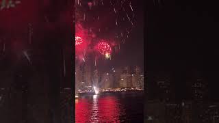 Dubai happy New Year fireworks in JBR jbr dubaitour love visitdubai shorts travelwithzee [upl. by Armitage251]