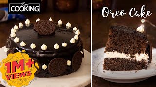 Oreo Cake  Oreo Biscuit Chocolate Cake  Eggless Cake  Oreo Cream Frosting  Chocolate Fudge Cake [upl. by Klement]