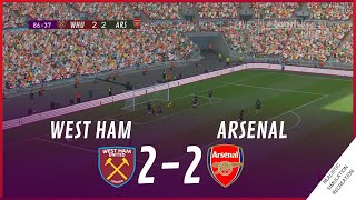 WEST HAM vs ARSENAL 22 • MATCH HIGHLIGHTS  VideoGame Simulation amp Recreation [upl. by Henrik]