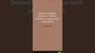 Anglo Saxon period [upl. by Edualc]