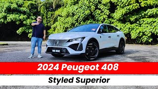 2024 Peugeot 408 review  Striking design great performance  worth the Premium [upl. by Wendalyn]