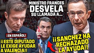 DIPUTADO FRANCÉS ¡¡EN ESPAÑOL exige AYUDAR a VALENCIA ¡Y EL MINISTRO REVELA el RECHAZO de SÁNCHEZ [upl. by Icyac838]