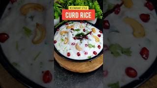 Restaurant Style Curd Rice Recipe  Best Curd Ricecurdriceandhrasamayalshorts [upl. by Dragone]