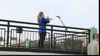 Clacton Remembrance Sunday 2024Ellie Bould with The Last Post courtesy of Tendring Brass Band [upl. by Rog170]