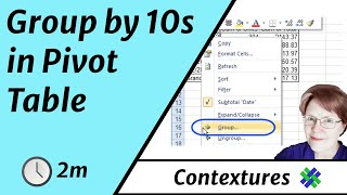 Group Numbers by Tens in Excel Pivot Table [upl. by Ayerdna276]