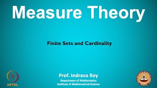 mod01lec01  Finite Sets and Cardinality [upl. by Eltsryk]