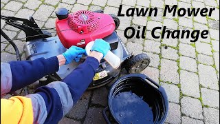 Lawn Mower OIL CHANGE Honda GCV160 Engine [upl. by Ttelrats34]