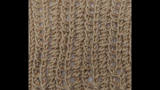 Feather openwork stitch pattern [upl. by Aizahs123]