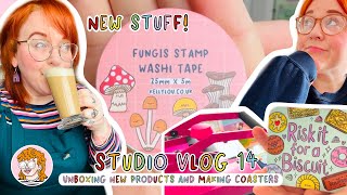 Studio Vlog 14  Chatty Catch Up  Unboxing New Products  Sublimation Printing Coasters  Small Biz [upl. by Latif]