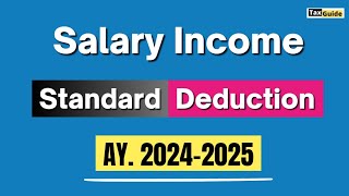 Standard Deduction from Salary AY 2425  Standard Deduction in New Tax Regime  Standard Deduction [upl. by Adiol]