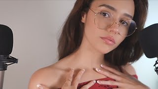 ASMR Face tracing Coconut Rain 🥥 🌧️ Swirls Gum chewing Fabric and more ❤️ [upl. by Silirama244]