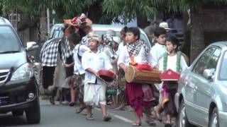 Bali Joyful Barong in the streets of Ubud quotNgelawangquot with Galungan 1 by Hans amp Fifi [upl. by Acireed]