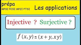 Prépa Les applications Exercices  injection surjection [upl. by Uah]