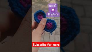 Multicolour Heart Keychain shorts crochet keychain [upl. by Jecon]