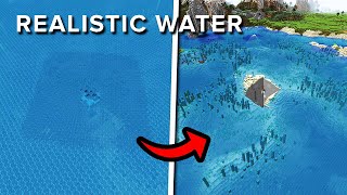 I tried Realistic Water to drain the Ocean in Minecraft [upl. by Irallih]