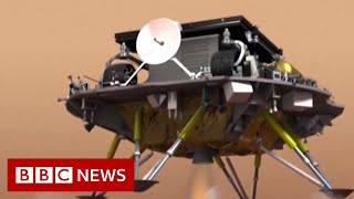 China lands its Zhurong rover on Mars  BBC News [upl. by Aizirk]