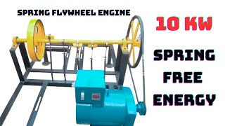 How To Make Flywheel Spring Machine Full Prosses 10 KW Free Energy Generator With 5 Spring [upl. by Neerihs]