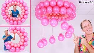 ARO CON GLOBOS 😍  arreglos con globos  bautizo  baby shower 😍 decoracion con globos Gustavo gg [upl. by Euqinue]