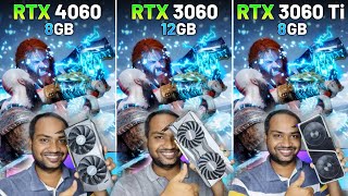 आखिर कौनसा GPU खरीदें आपके लिए कौनसा बेस्ट होगा🤔RTX 4060 vs RTX 3060 Ti vs RTX 3060 Ti [upl. by Aleinad]