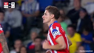 Julian Alvarez Goal Real Sociedad vs Atletico Madrid 01 Goals and Extended Highlights [upl. by Aowda]