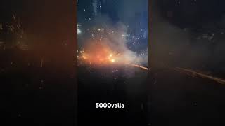 Celebrating Diwali with 5000 vala firecracker DiwaliCrackers FestivalOfLights DiwaliShorts [upl. by Ellehcit]