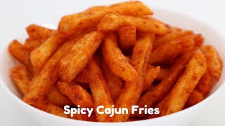 EASY SPICY CAJUN FRIES RECIPE  CRISPY FRENCH FRIES WITH SPICY CAJUN SEASONING [upl. by Nanji]