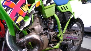 Kawasaki KX500 2Stroke Snowy Xmas Coldstart Raw Sounds [upl. by Martguerita]