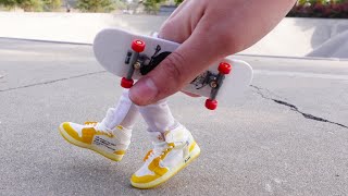 Finger Skateboard  Skatepark Flick Tricks Tech Deck Finger shoes Finger dancing  Finger Boarding [upl. by Kreit]