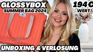 😍 GLOSSYBOX SUMMER BAG 2024  Unboxing amp Verlosung [upl. by Siednarb852]