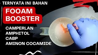 Cara membuat foaam booster camperlan amphitol bahan sabun cuci piring detergen cair sabun laundry [upl. by Clyve891]