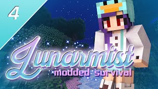 Minecraft Lunarmist  Ep4  NEW HOUSE  WITCHERY [upl. by Nance]