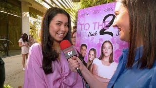 Laura Krystine Interview quotTo The Beat Back 2 Schoolquot Premiere Red Carpet [upl. by Yrrek]